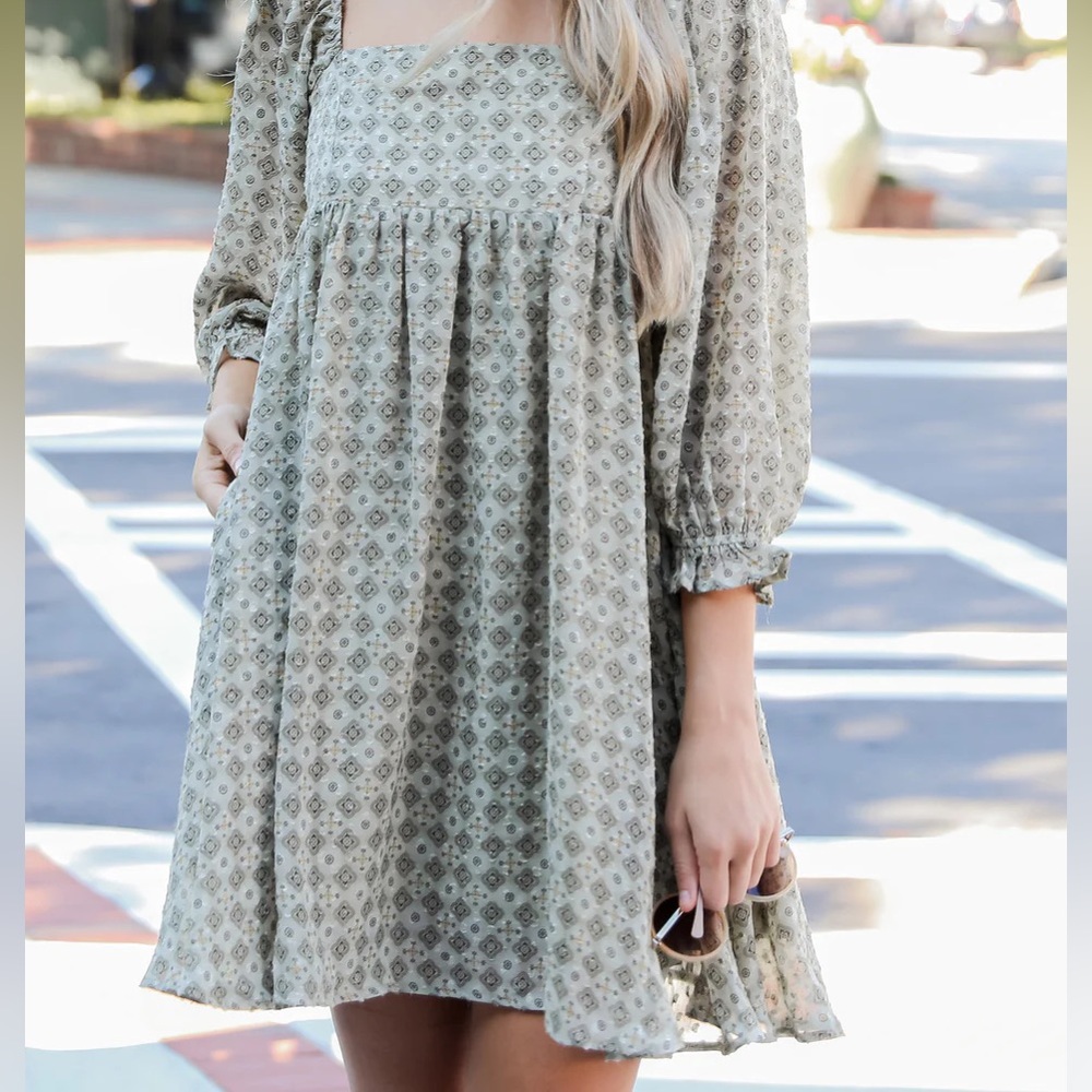 Hudson Gray Elegant Taste Babydoll Mini Dress. Size small